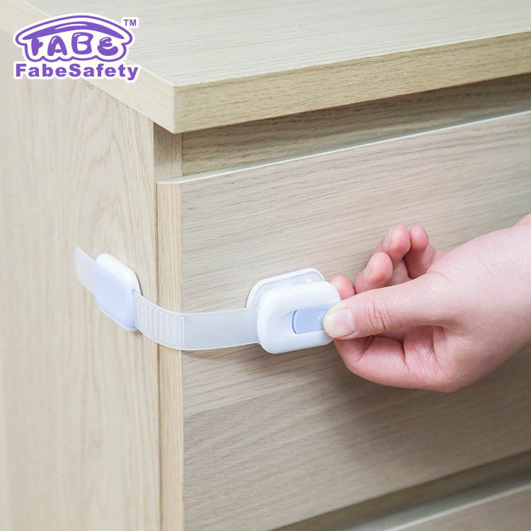 Baby Protection Accessories Adjustable Strap Drawer Safety Lock, Child Proof Cabinet Latch/