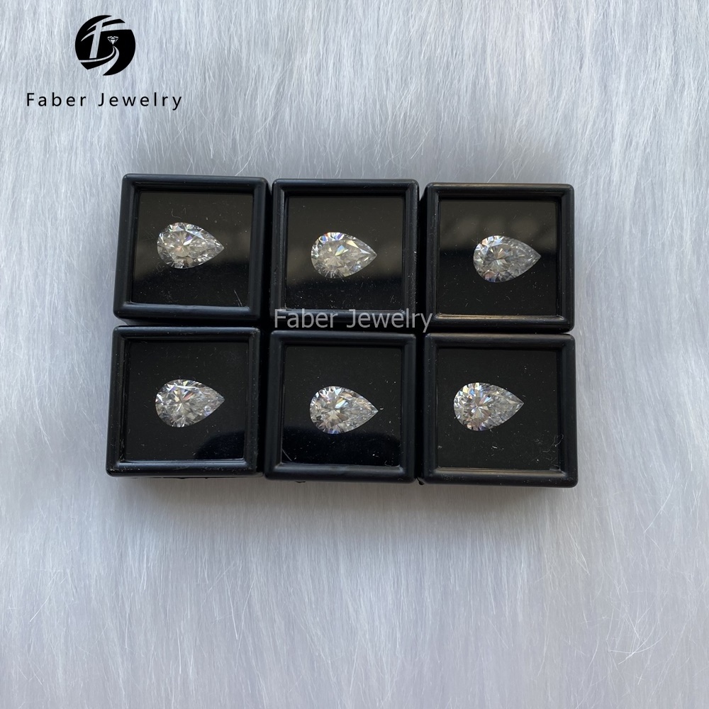 Top Quality Supper White Pear Cut Excellent VVS Pear Shape Moissanite