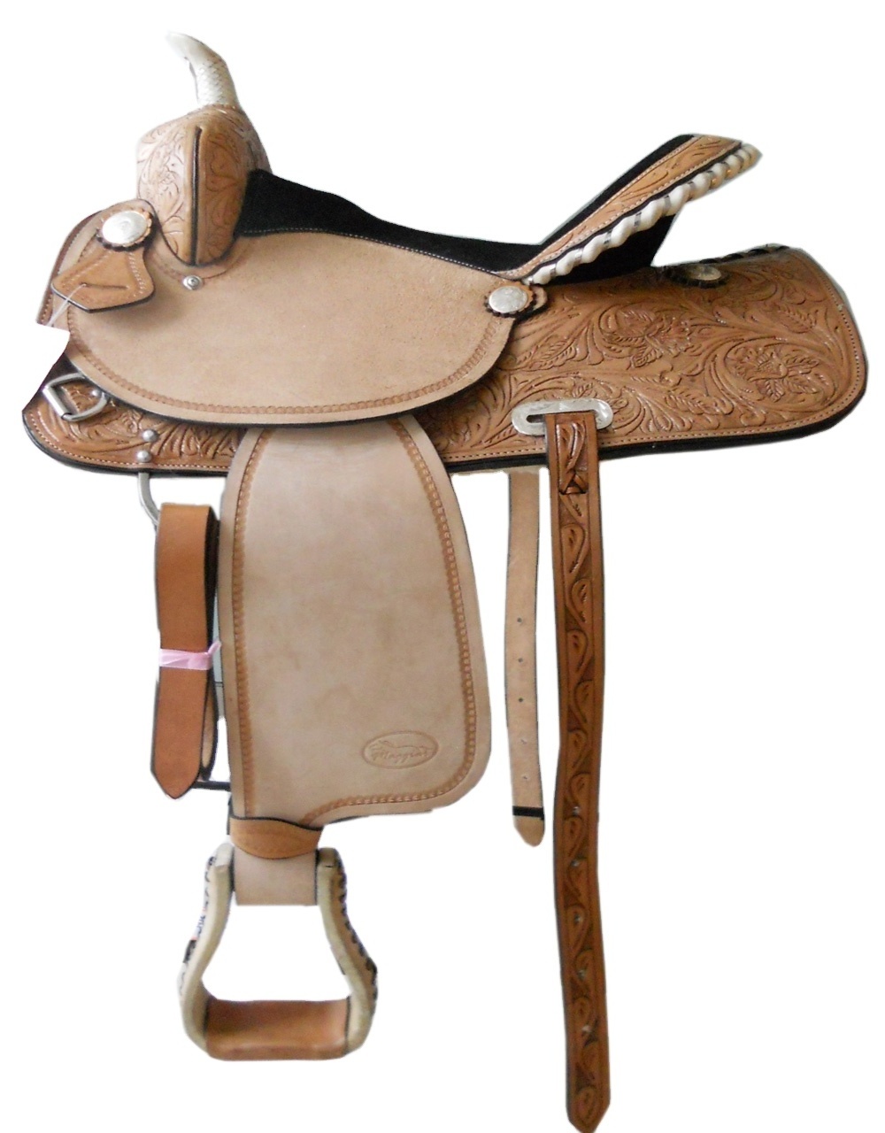 Top Selling Western saddle Barrel Horse Saddle Tack Equestrian set of Genuine Harness Leather western horse saddle