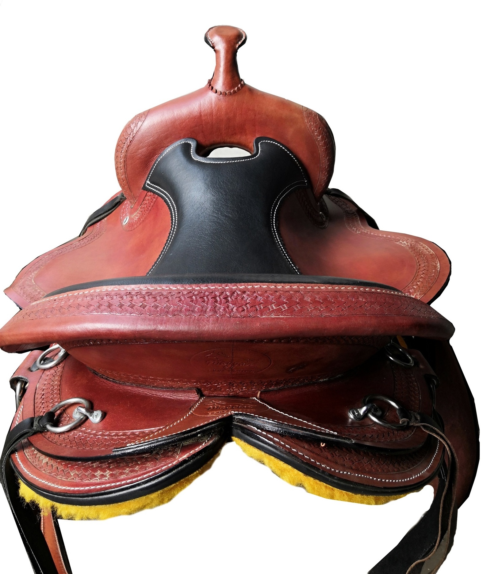 Western saddle Barrel Trail American style handcrafted horse saddle tack equestrian  set of 100% genuine harness leather