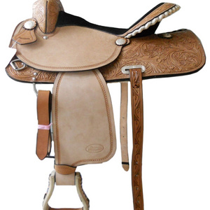 Top Selling Western saddle Barrel Horse Saddle Tack Equestrian set of Genuine Harness Leather western horse saddle