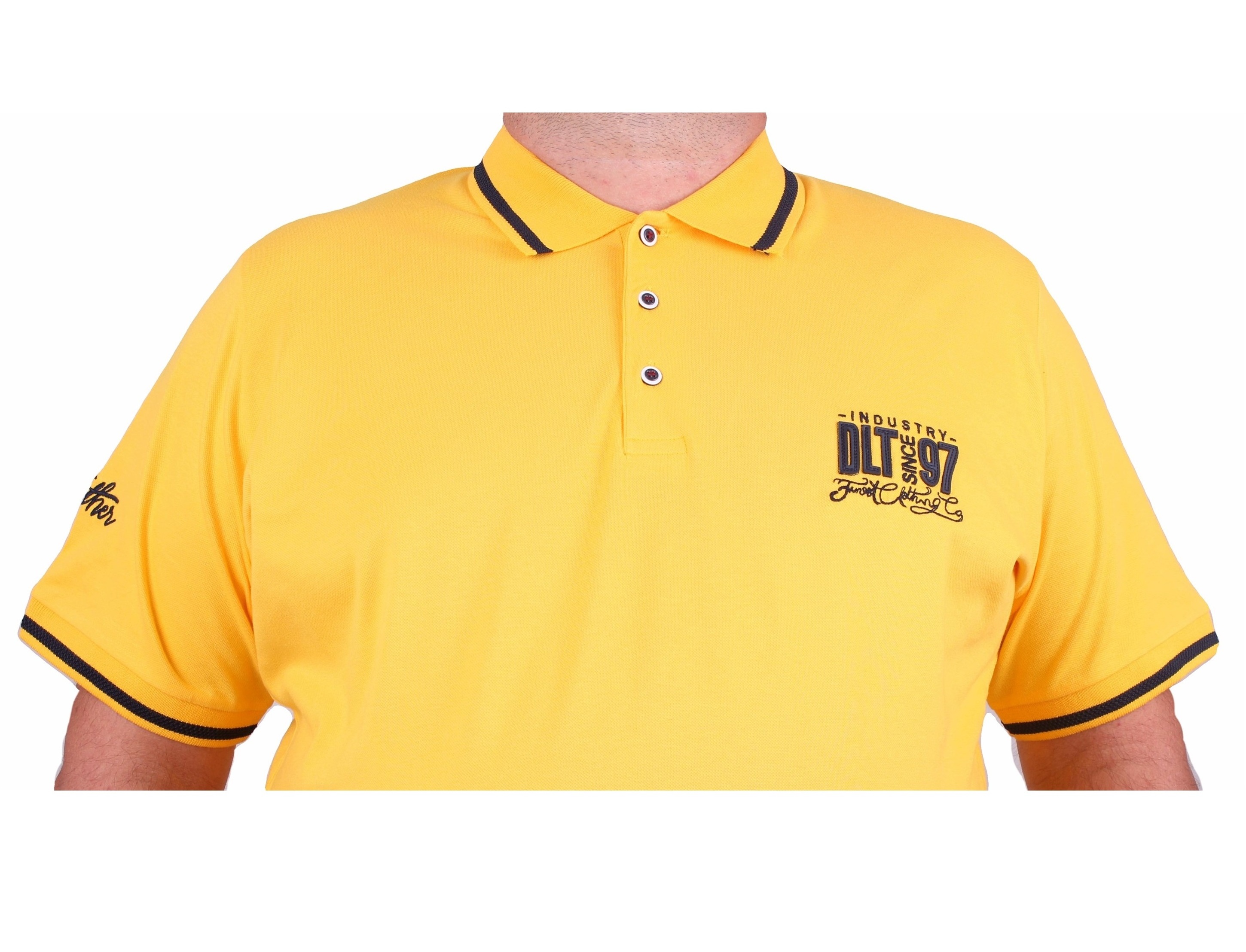 T Shirts for Men 100% Cotton Yellow Color Crew Neck Custom Printed - Heavyweight Polo Shirt Premium Quality Made In Turkey