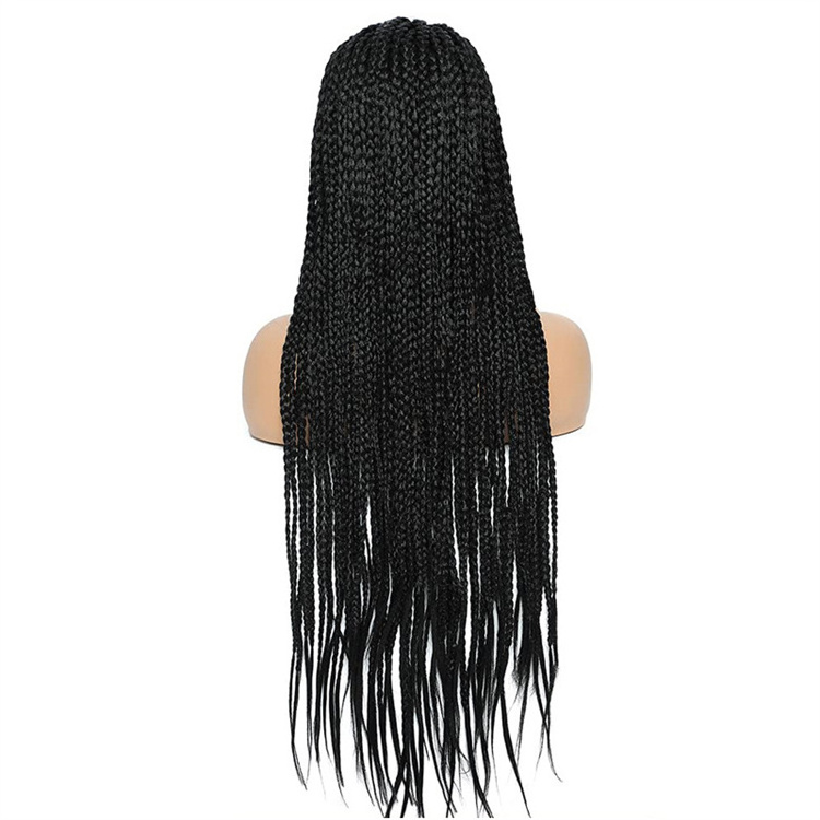 Black Braided Wig Lace Front  for Black Women Long Black African American Box Braiding Afro Braided  Wigs  Dreadlock  Wigs