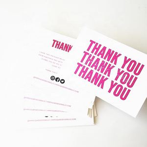 Low MOQ Custom Logo Printed Full Color Design Thanks Post Cards Postcards Promotion Business Thank You Cards