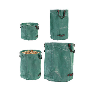 Waterproof Leaf Garden Waste Storage Container Bag Portable Round Holder Organic Waste Kitchen Garden Yard Compost Bag