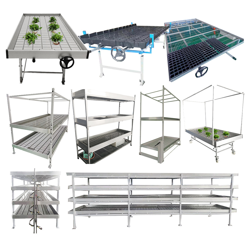 Custom commercial flood tray hydroponic 3x4 4x8 Ebb and flow trays seedbed growing table bench flood tray