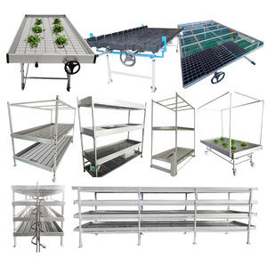 Wholesale 4x8 Seed Grow Rolling Table Hydroponic System Cultivation Table Grow Bed Ebb and Flow Rolling Bench for Sale