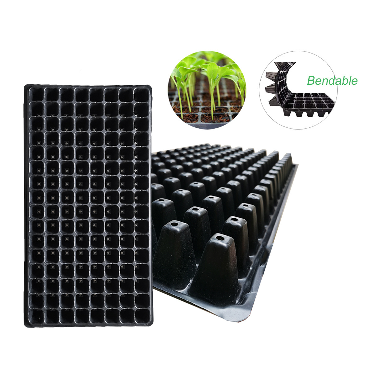 15 21 32 50 72 98 105 128 162 200 512 Cells Plug Plastic Seed Tray Germination Vegetable Nursery Plant Greenhouse Seedling Trays