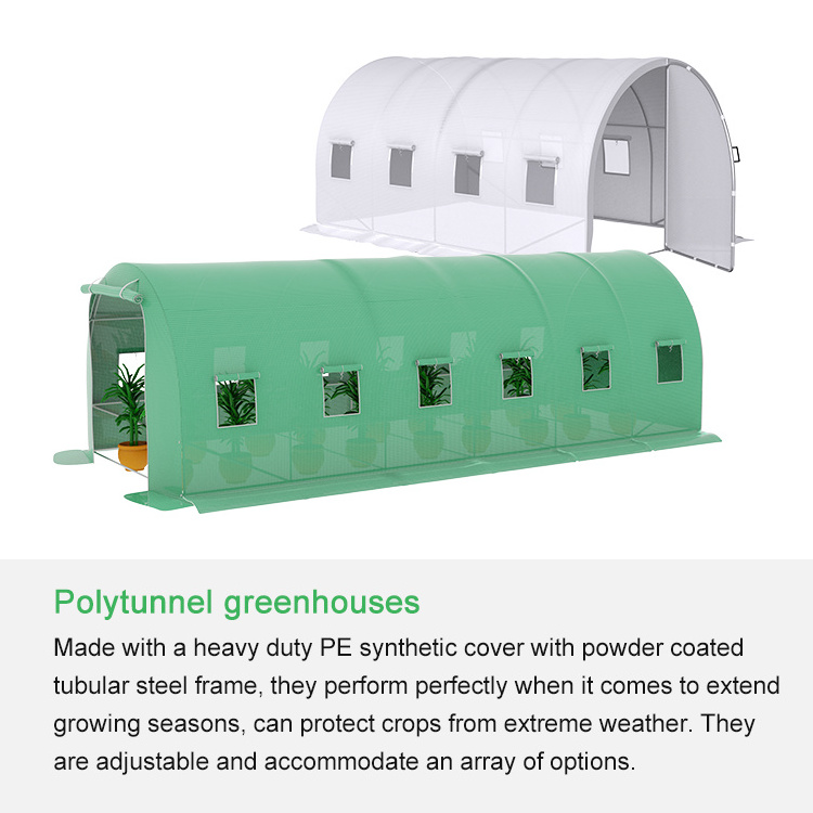 800x300x200 cheap polytunnel greenhouse 8mx3m UV plastic film green house backyard garden greenhouse for home use