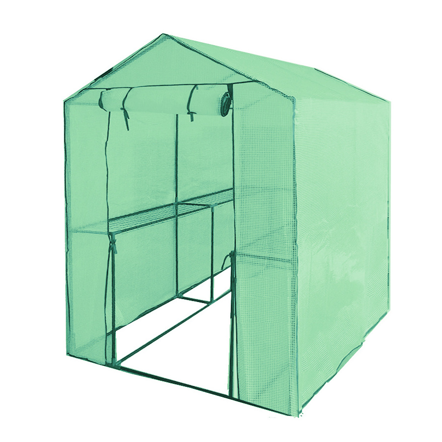 Home garden backyard small steel shelving mini walk-in green house for plants house