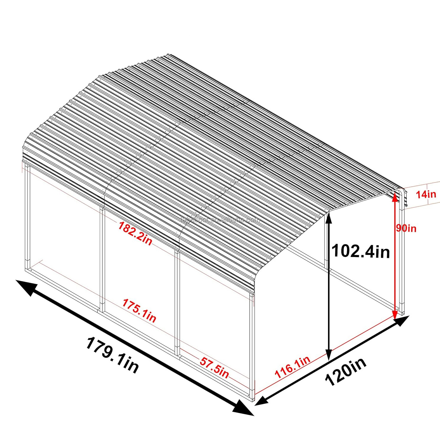 Mobile waterproof outdoor garages canopies carports portable metal frame carport