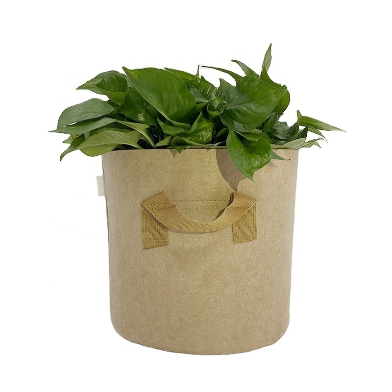 Planter Bag Felt Grow Bags 3 5 7 10 15 20 Gallon Nursery Garden Aeration Fabric Pot