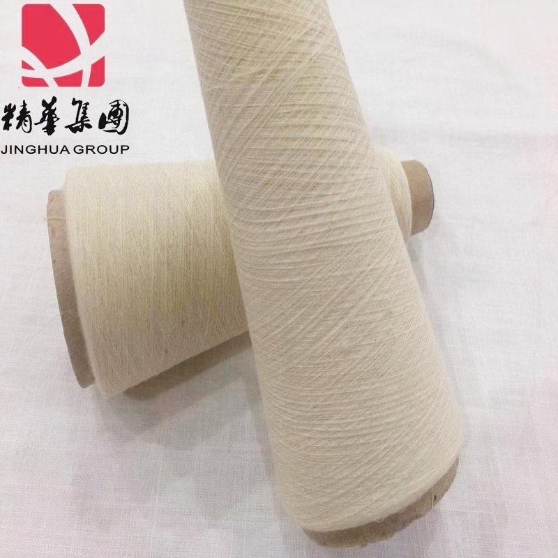 21NE/1 Semi-bleached 50/50 linen cotton blended Full combed yarn