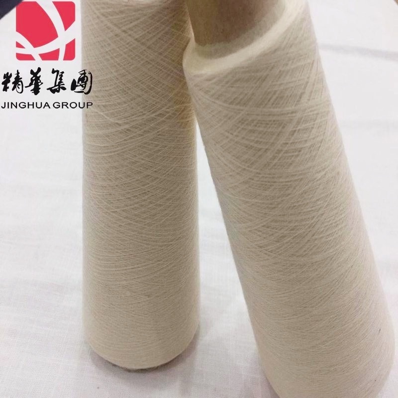 21NE/1 Semi-bleached 50/50 linen cotton blended Full combed yarn