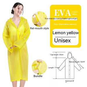 EVA One-piece Non-disposable Raincoat Adult Men and Women The Same Outdoor Travel Portable Thickened Poncho