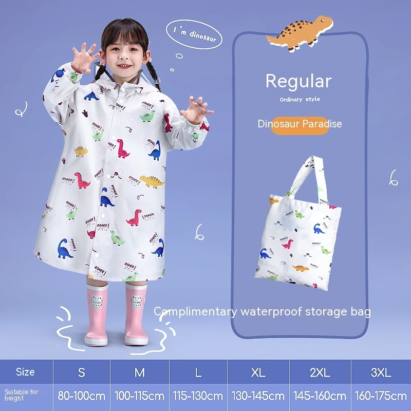 Kids Raincoats Waterproof Rain Jacket Hooded Rain Poncho Toddler Boys Girls Rain Suit Reusable Rainwear