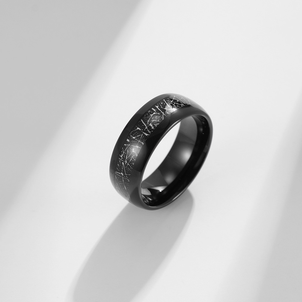 High Quality 4mm 6mm 8mm Tungsten Steel Rings Inlaid Black Silk Wedding Couple Ring for Men and Women