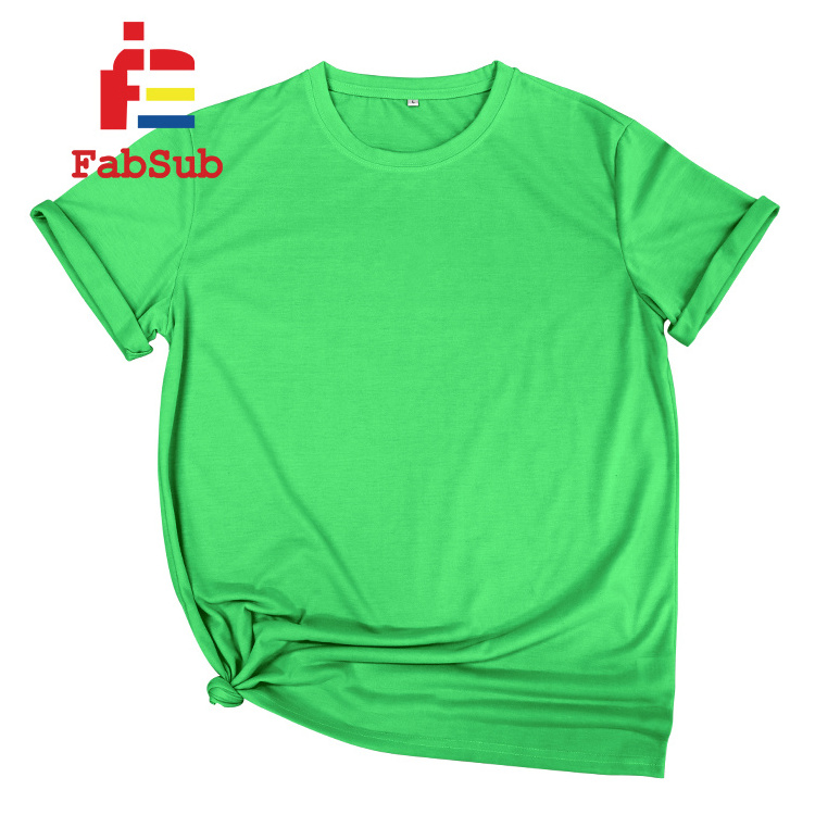 sublimation 95 polyester 5 spandex t shirt blank green color t-shirts for custom printing Saint Patrick's Day design shirts