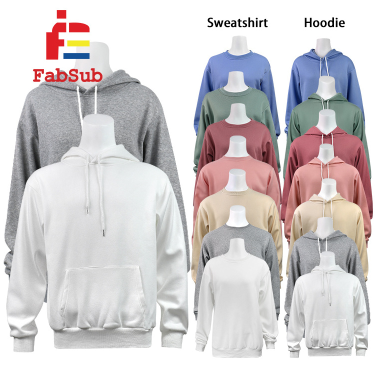 Blanks Sublimation DTF 100% Polyester Hoodies Unisex Hooded Sweatshirt Pastel Plain Color Sublimation Men's Sweatshirt Hoodies