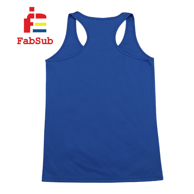 womens polyester tank top sublimation milk silk fabric pastel color tanks plain back sport 100% polyester tank top