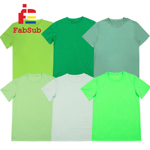 sublimation 95 polyester 5 spandex t shirt blank green color t-shirts for custom printing Saint Patrick's Day design shirts