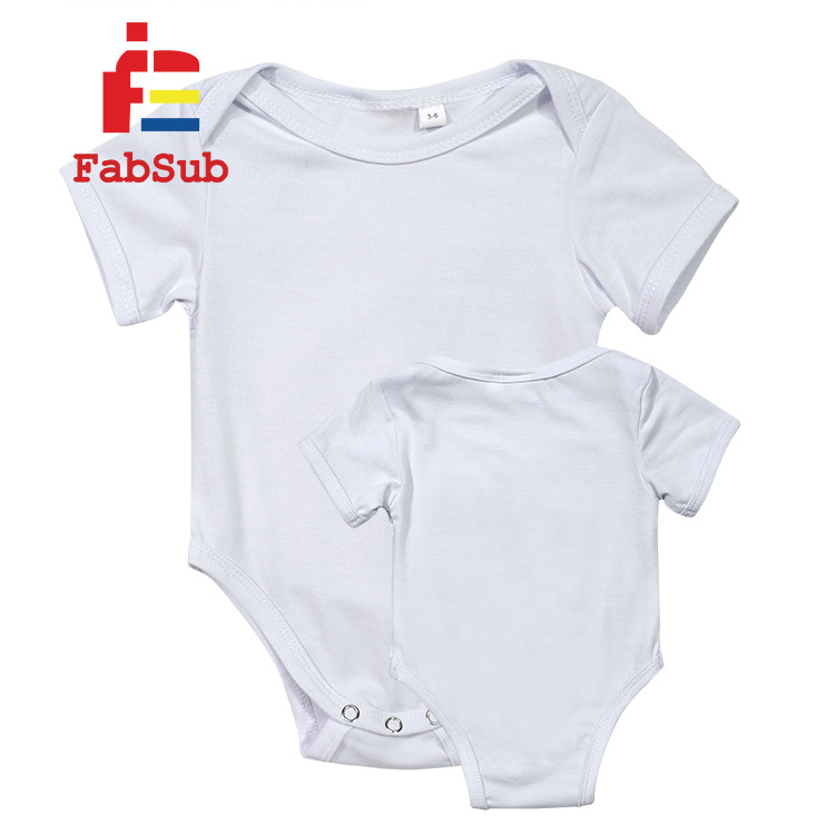 Supplier Newborn Shirt Colored Polyester Bubble Rompers Toddles Infant Onesie Blank Custom Sublimation Bodysuit Baby Onesie