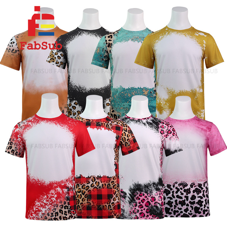 Fabsub unisex adults kids plain dtf transfers for t shirts bleached t shirts sublimation shirts