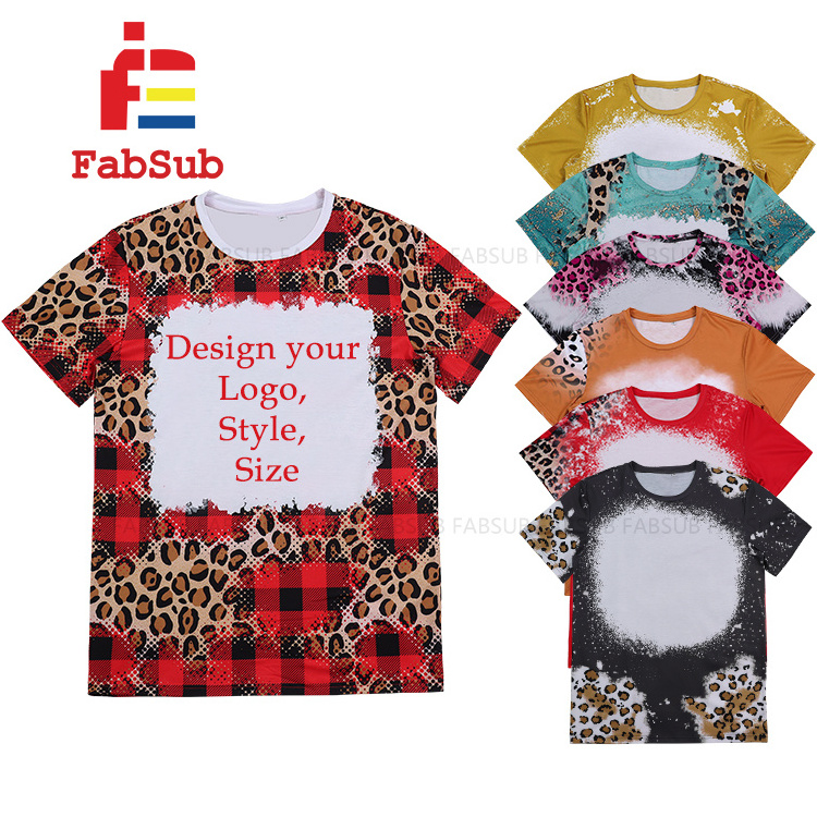 Fabsub unisex adults kids plain dtf transfers for t shirts bleached t shirts sublimation shirts