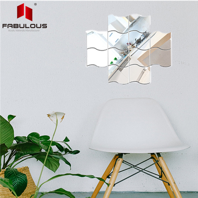 Antique large wall hanger big mirror acrylic wall stickers mirror 3d sticker for living room bedroom decor