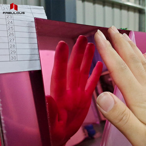 FABULOUS Manufacturer acrylic pink mirror 1.2mm cut custom organic glass extrusion acrylic plastic mirror sheet