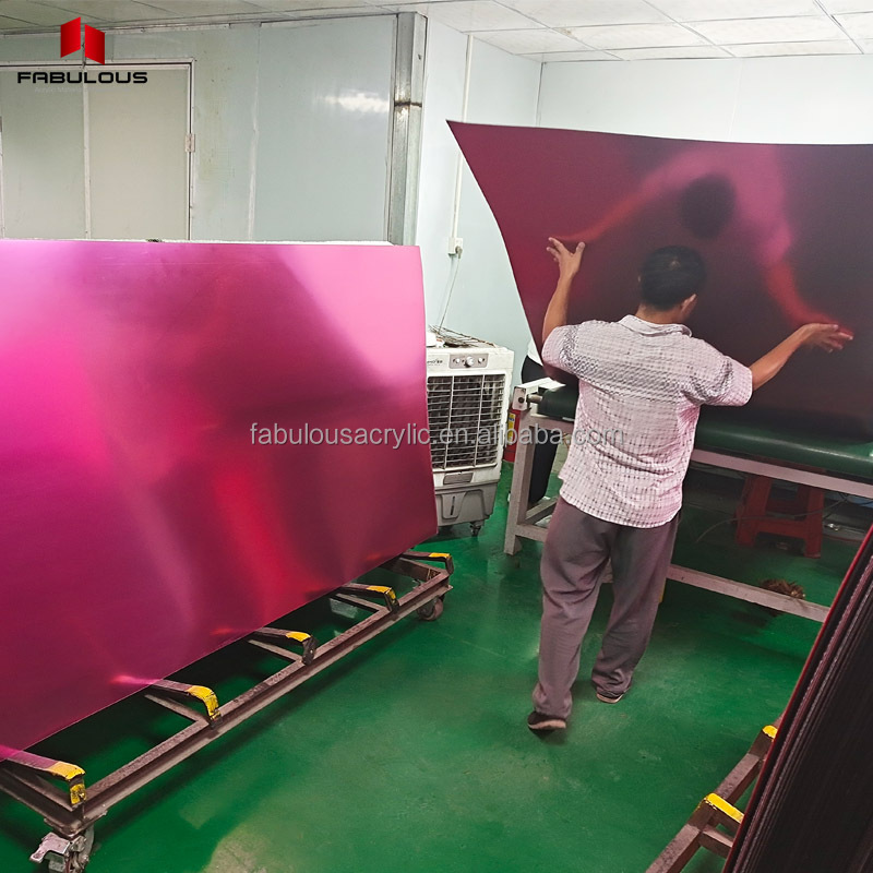 FABULOUS Manufacturer acrylic pink mirror 1.2mm cut custom organic glass extrusion acrylic plastic mirror sheet