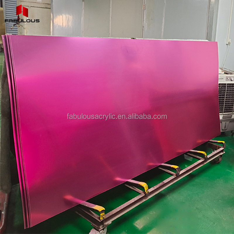 FABULOUS Manufacturer acrylic pink mirror 1.2mm cut custom organic glass extrusion acrylic plastic mirror sheet