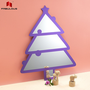 FABULOUS Manufacturers custom acrylic glass plastic toy mirror decor pendant christmas tree mirror