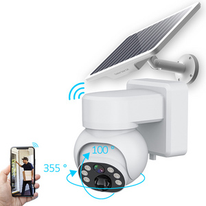 cctv camera connected to mobile phone solar camera surveillance 4G 5G Wifi solar camera