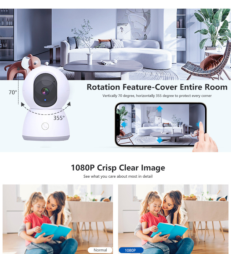 Home Wifi 1080p 2-Way Video Calling Cameras Record Baby Pet Monitor Surveillance IP Security wifi Mini Camera