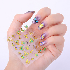 Colorful Butterfly Nail Art Supplies Flower Nail Art Stickers Decals Nail Decals