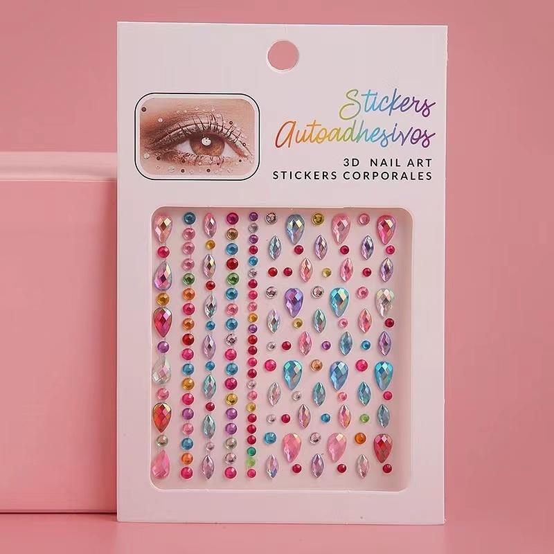 Stick on Body Crystal Jewels Gems  with Quick Dry Makeup Glue for Face Eye Hair Nails Make up and Craft DIY Decorations