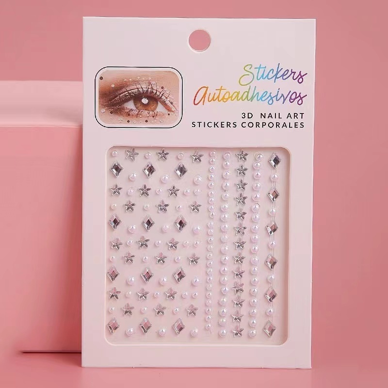 Stick on Body Crystal Jewels Gems  with Quick Dry Makeup Glue for Face Eye Hair Nails Make up and Craft DIY Decorations