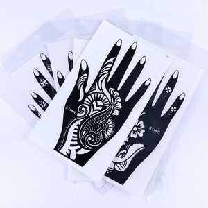 Professional temporary arabic design de por atacado pakistan mehndi  henna tattoo stencil sticker kit