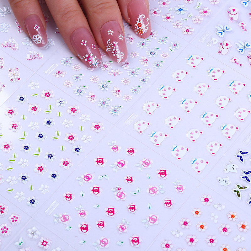 Colorful Butterfly Nail Art Supplies Flower Nail Art Stickers Decals Nail Decals