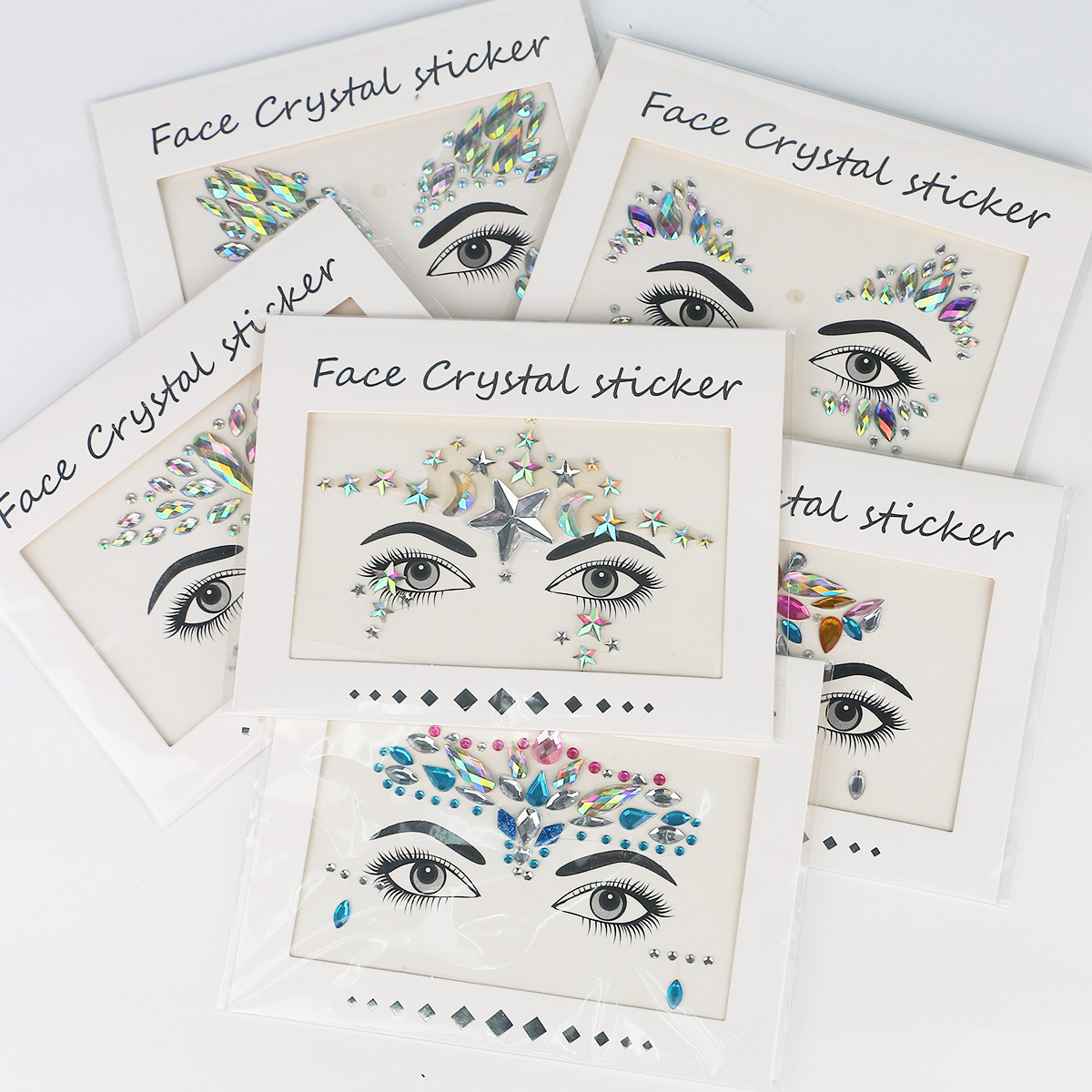 Festival make up eyebrow Face Acrylic Crystals Glitter Breast Chest Rhinestone Carnival Body resin Jewels Tattoo Gems Sticker