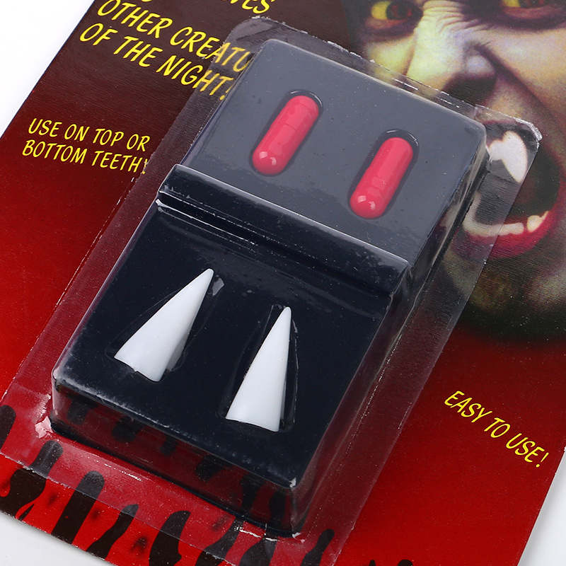 Wholesale Giant Zombie Cosplay Makeup Set Plastic Glow-in-The-Dark Scary Teeth Toy for Halloween Party Decorations