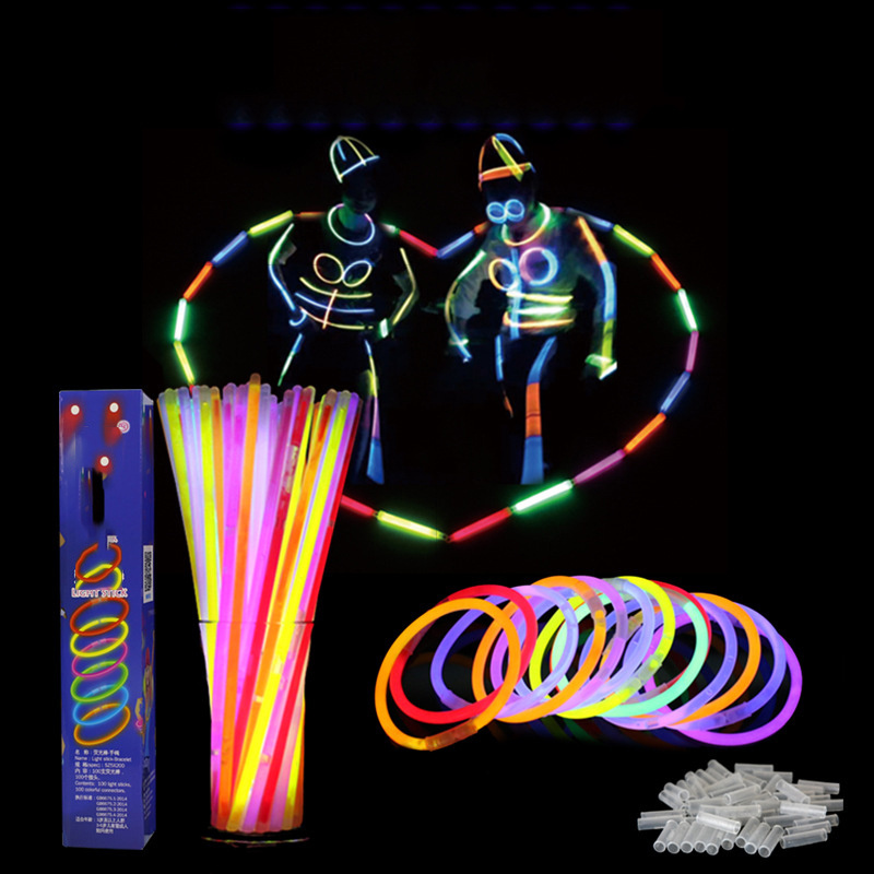 Custom party pack concert glowing bracelets neon glow toys stick glasses