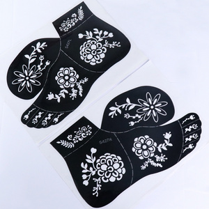 New style sexy mehndi templates 12 sheet henna tattoo stencilsticker  for feet