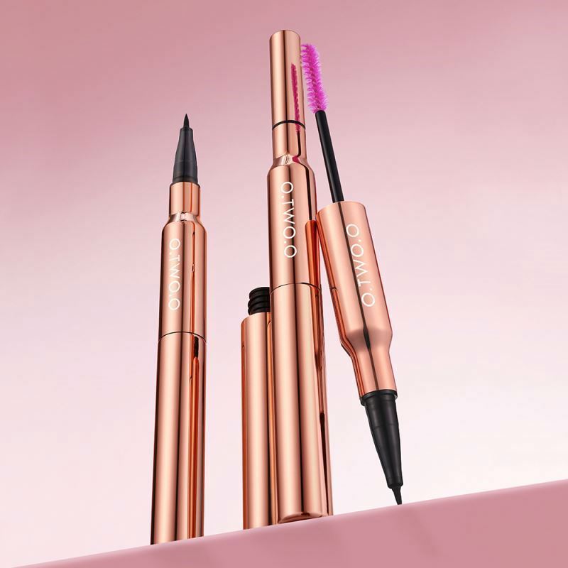 O.two.o Private Label 2 In 1 Eyelash Eyeliner Thick Curling 4d Double Head Mascara For Women O.two.o Private Label 2 In 1