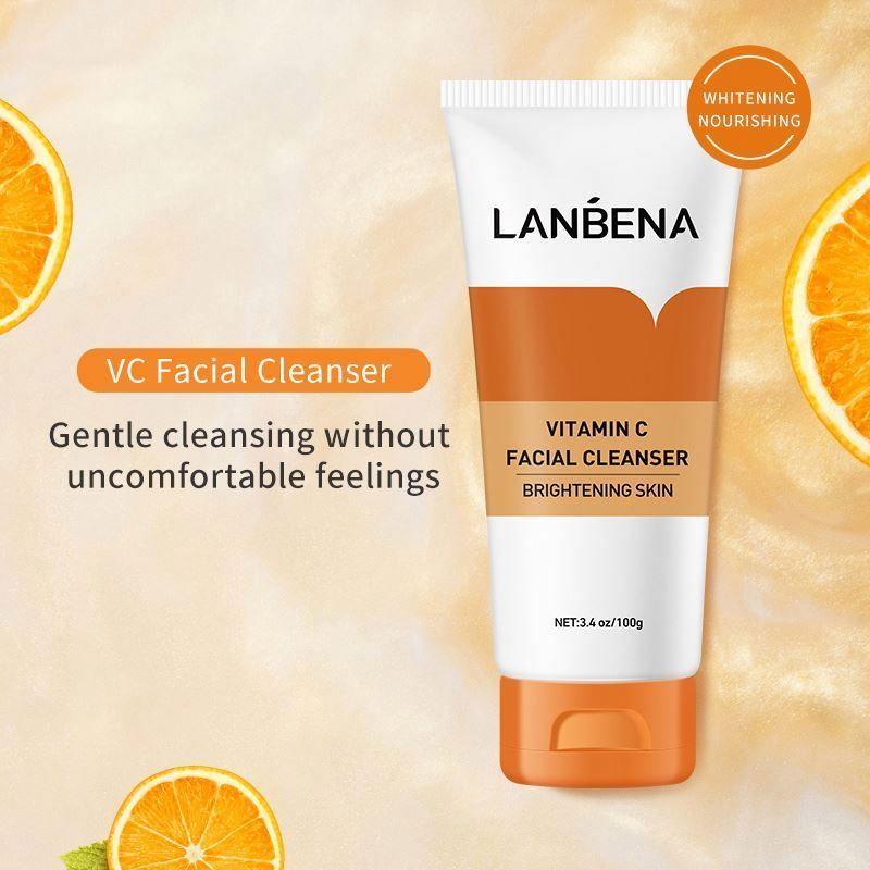 LANBENA Vitamin C Whitening Skin Care Sets Cleanser Eye Cream Face Serum Facial Toner