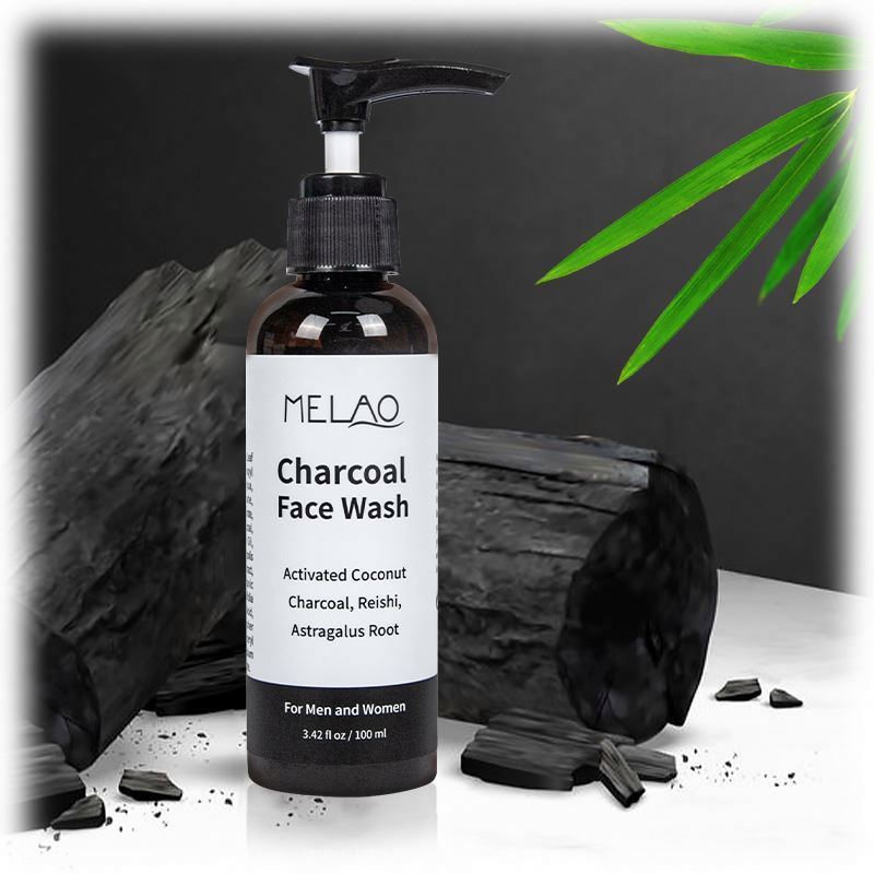 MELAO Natural Facewash Organic Charcoal Bamboo Facial Cleanser For Men Wholesale Private Label Men's Face Wash