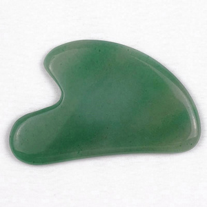 Jade Green Aventurine Gua Sha Essential Oil Beauty Facial Cool Skin Massage Tool 100% Natural