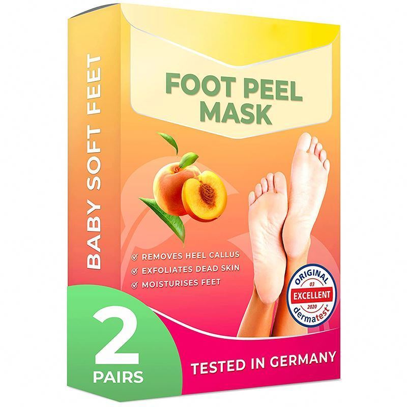 Custom Logo Spa Dry Skin Exfoliating Cracked Heels Foot Mask Larger Size Hydrating Socks