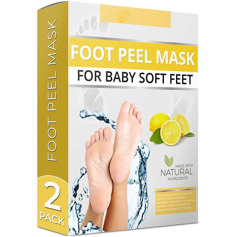 Custom Logo Spa Dry Skin Exfoliating Cracked Heels Foot Mask Larger Size Hydrating Socks